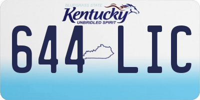 KY license plate 644LIC