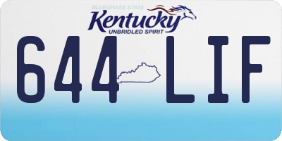 KY license plate 644LIF