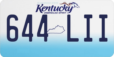 KY license plate 644LII