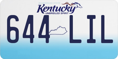 KY license plate 644LIL