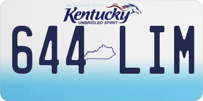 KY license plate 644LIM
