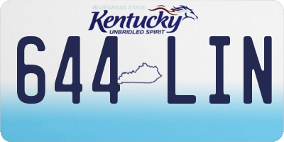 KY license plate 644LIN