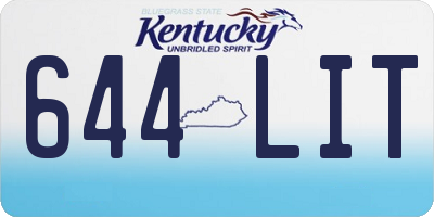 KY license plate 644LIT
