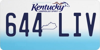 KY license plate 644LIV
