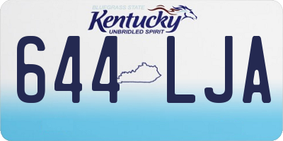 KY license plate 644LJA