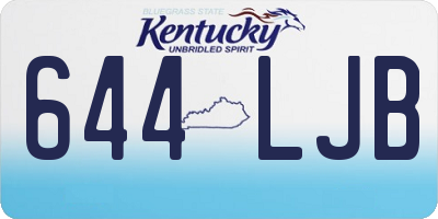 KY license plate 644LJB