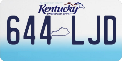 KY license plate 644LJD