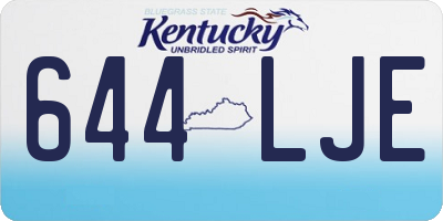 KY license plate 644LJE