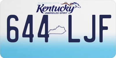 KY license plate 644LJF