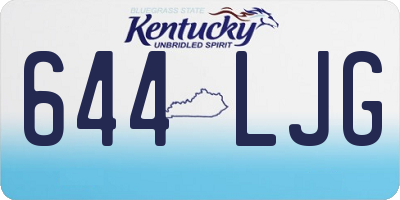 KY license plate 644LJG