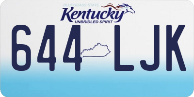 KY license plate 644LJK