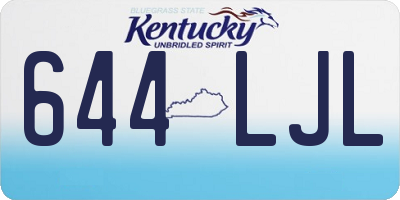 KY license plate 644LJL