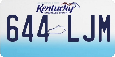KY license plate 644LJM