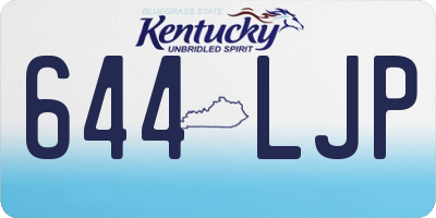 KY license plate 644LJP