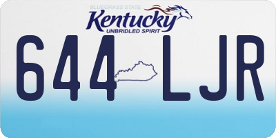 KY license plate 644LJR