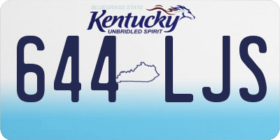 KY license plate 644LJS