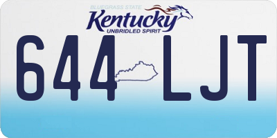 KY license plate 644LJT