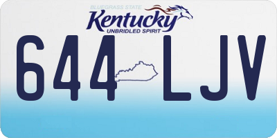 KY license plate 644LJV