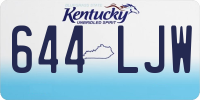 KY license plate 644LJW