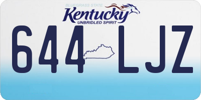 KY license plate 644LJZ