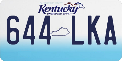 KY license plate 644LKA
