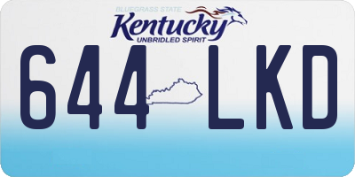 KY license plate 644LKD