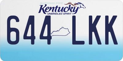 KY license plate 644LKK