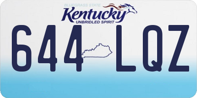 KY license plate 644LQZ
