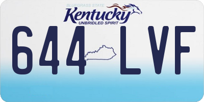 KY license plate 644LVF
