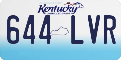 KY license plate 644LVR