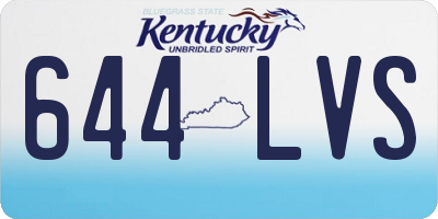 KY license plate 644LVS