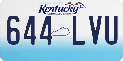 KY license plate 644LVU