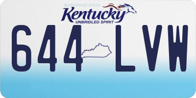 KY license plate 644LVW