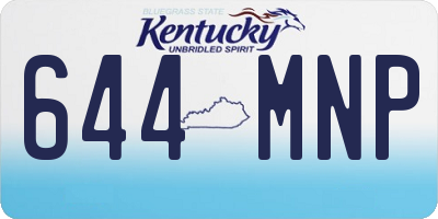 KY license plate 644MNP