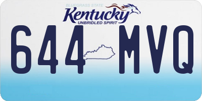 KY license plate 644MVQ