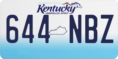 KY license plate 644NBZ