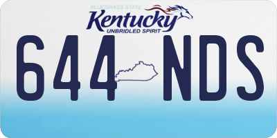 KY license plate 644NDS