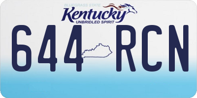 KY license plate 644RCN