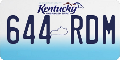KY license plate 644RDM