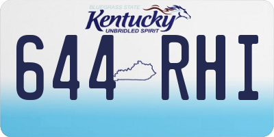 KY license plate 644RHI