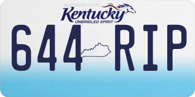 KY license plate 644RIP