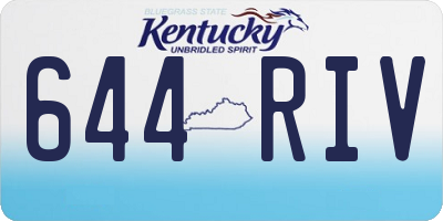 KY license plate 644RIV