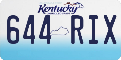 KY license plate 644RIX