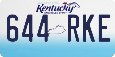 KY license plate 644RKE