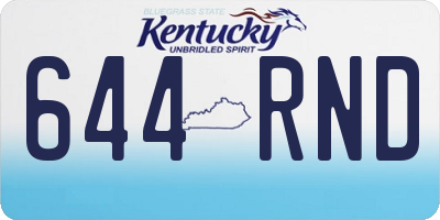KY license plate 644RND