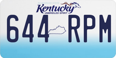 KY license plate 644RPM