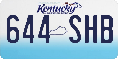 KY license plate 644SHB