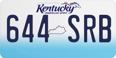 KY license plate 644SRB