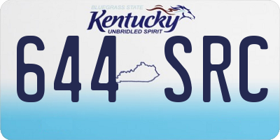 KY license plate 644SRC
