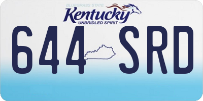 KY license plate 644SRD